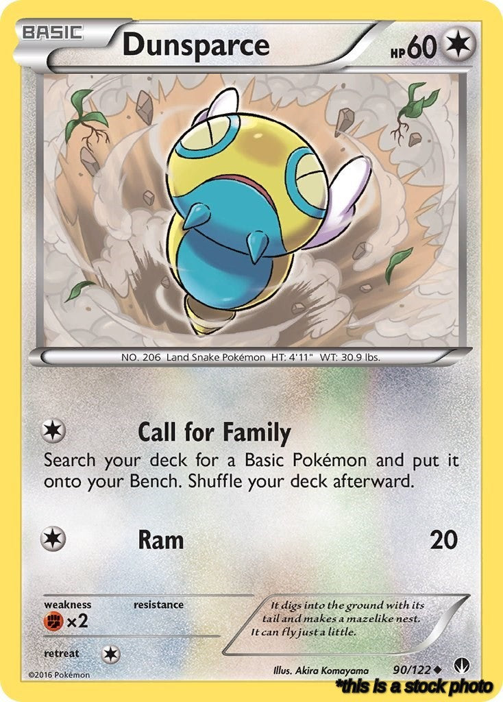 Reverse Holofoil Dunsparce [90/122 Lightly Played ]