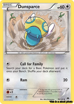 Reverse Holofoil Dunsparce [90/122 Lightly Played ]