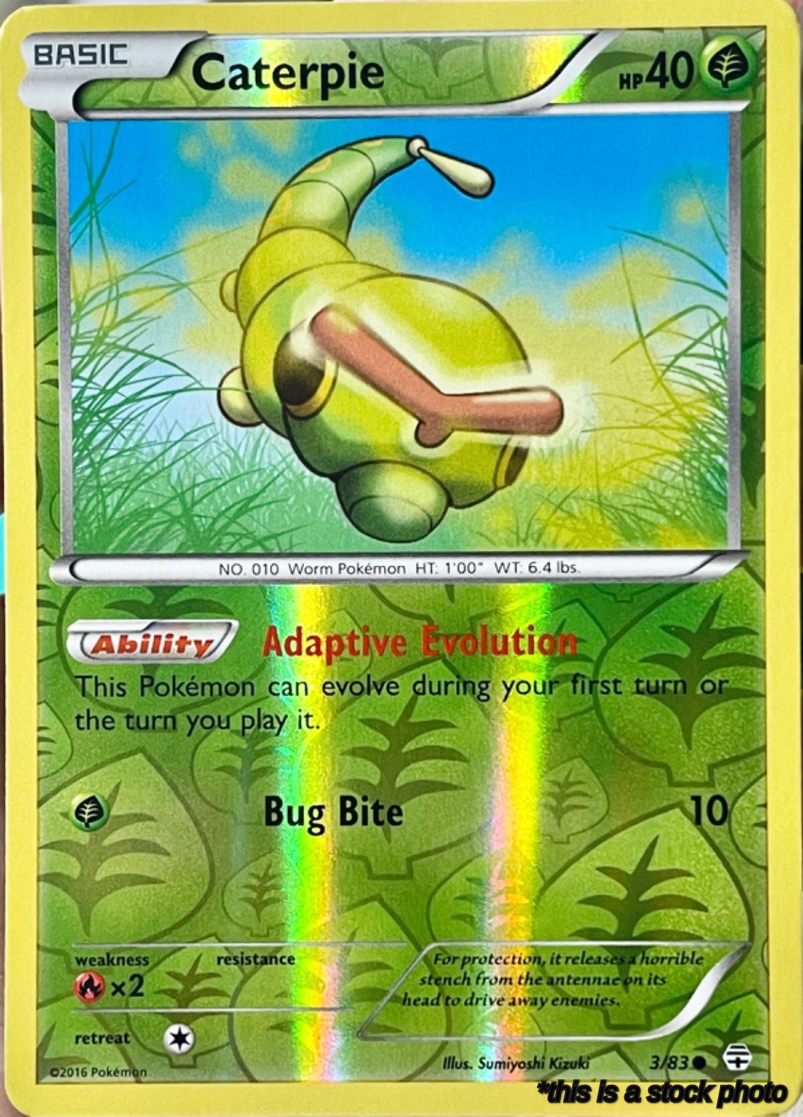 3/83 Caterpie Common Reverse Holofoil