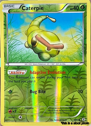 3/83 Caterpie Common Reverse Holofoil
