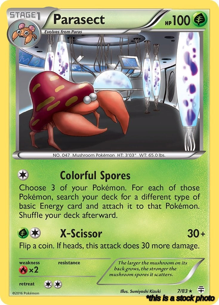7/83 Parasect Rare Reverse Holofoil