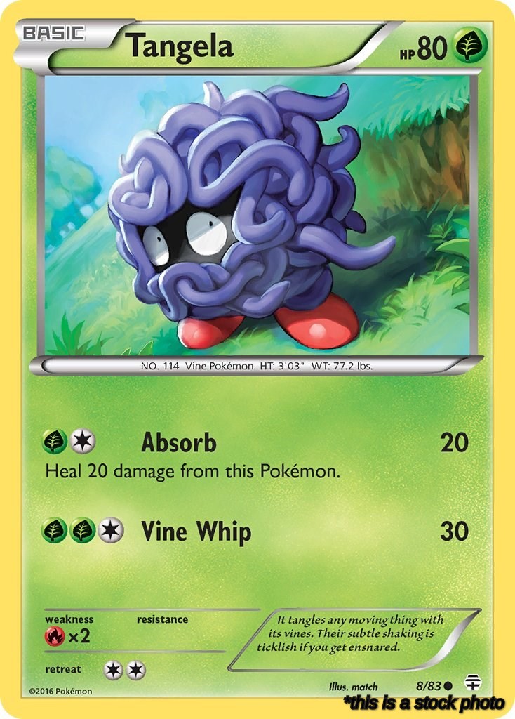 8/83 Tangela Common Reverse Holofoil