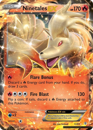 Ultra Rare Ninetales EX [13/83 Lightly Played ]