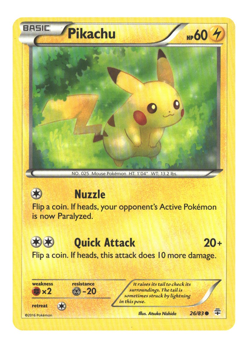 26/83 Pikachu Common Normal