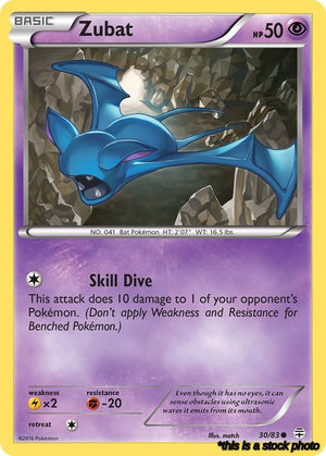 30/83 Zubat Common Reverse Holofoil
