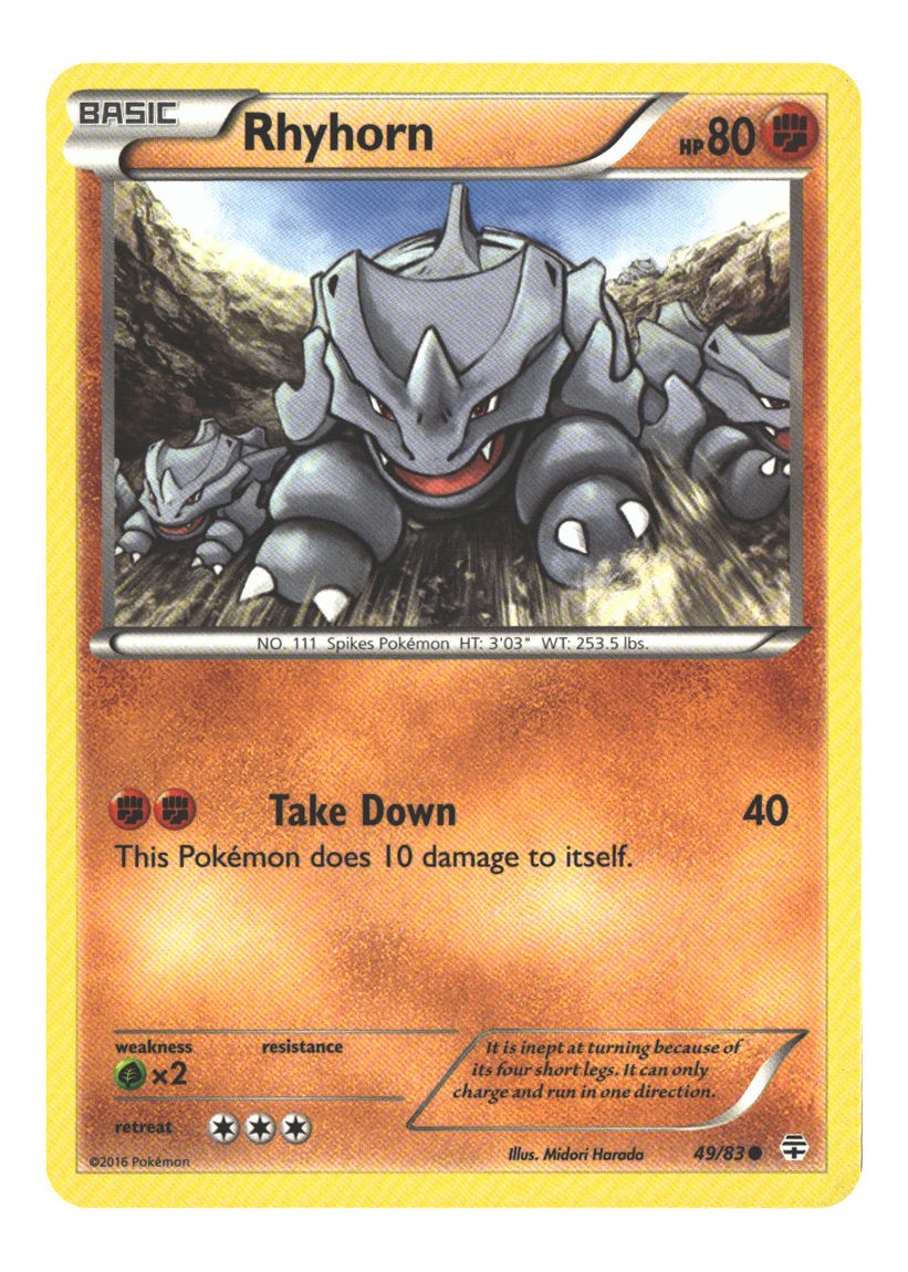 49/83 Rhyhorn Common Normal
