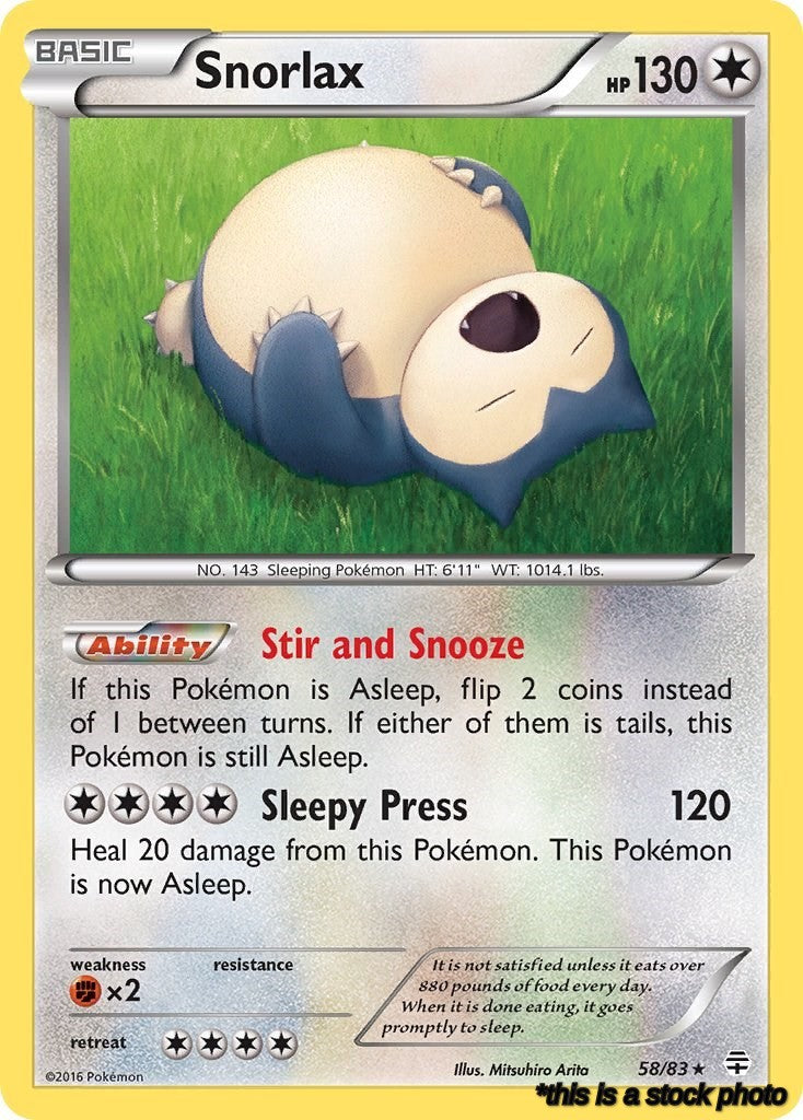 58/83 Snorlax Rare Normal