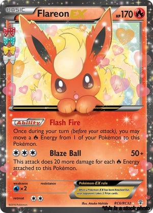 Holofoil Flareon EX [RC6/RC32 Moderately Played ]