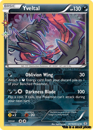 RC16/RC32 Yveltal Uncommon Holofoil