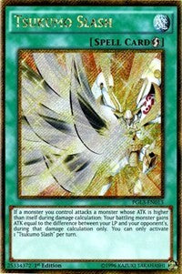 1st Edition Tsukumo Slash [PGL3-EN013 Moderately Played] Gold Secret Rare