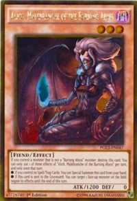 1st Edition Alich, Malebranche of the Burning Abyss [PGL3-EN047 Moderately Played] Gold Rare