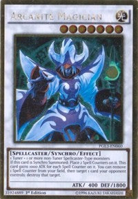1st Edition Arcanite Magician [PGL3-EN060 Moderately Played] Gold Rare