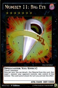 1st Edition Number 11: Big Eye [PGL3-EN063 Lightly Played] Gold Rare