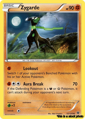 52/124 Zygarde (52) Uncommon Normal