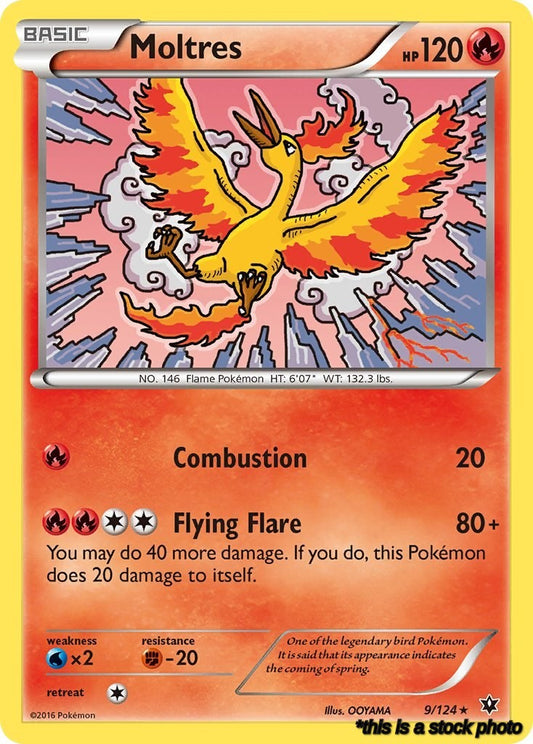 9/124 Moltres Rare Normal