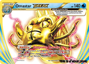 19/124 Omastar BREAK Rare BREAK Holofoil
