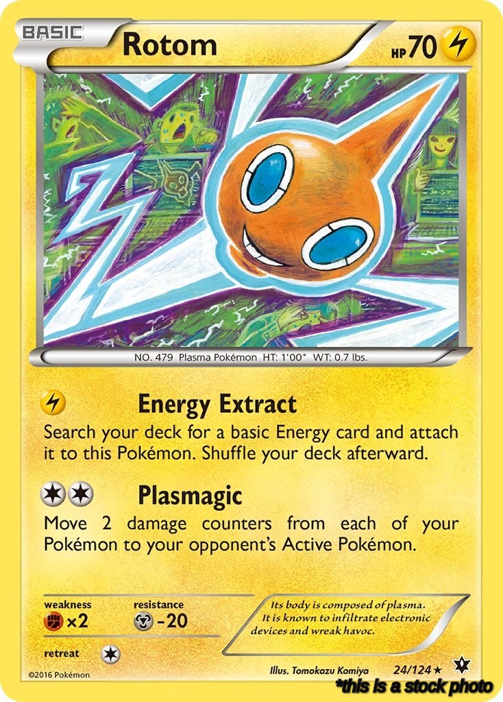 24/124 Rotom Rare Reverse Holofoil