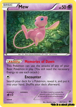29/124 Mew Holo Rare Holofoil