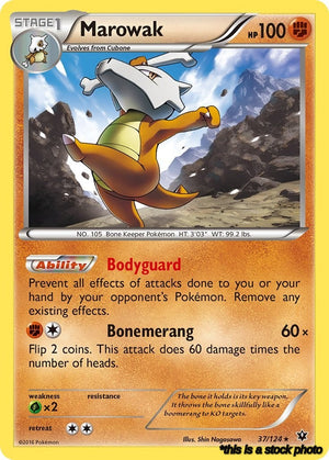 Rare Marowak [37/124 Near Mint ]