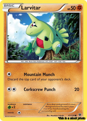 41/124 Larvitar (41) Common Reverse Holofoil