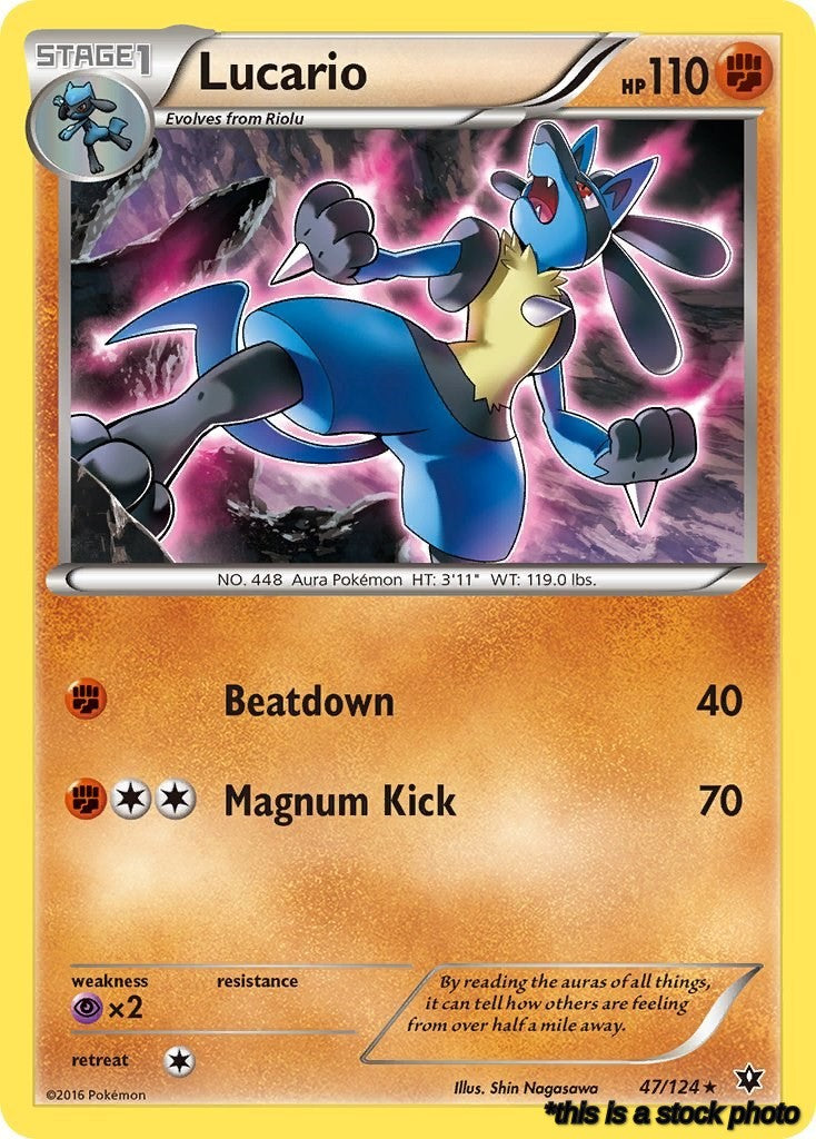 47/124 Lucario (47) Rare Reverse Holofoil