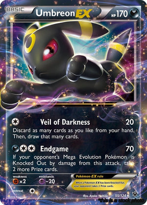 Holofoil Umbreon EX [55/124 Lightly Played ]