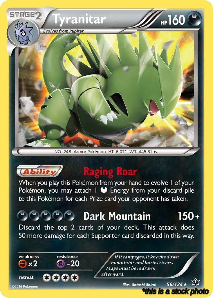 56/124 Tyranitar Holo Rare Holofoil