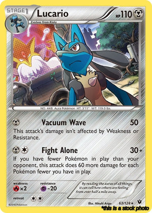 Holo Rare Lucario (63) [63/124 Near Mint ]
