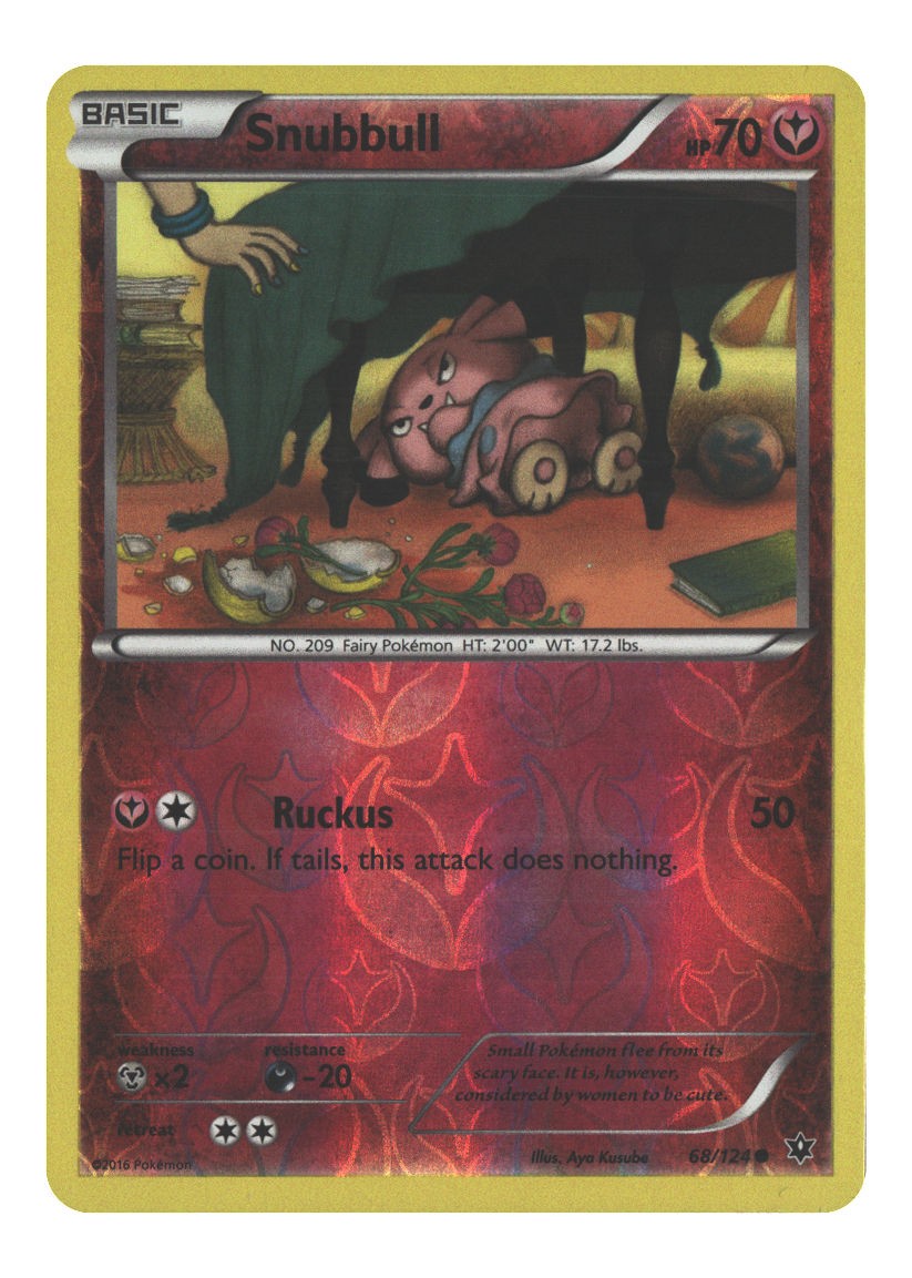 68/124 Snubbull Common Reverse Holofoil