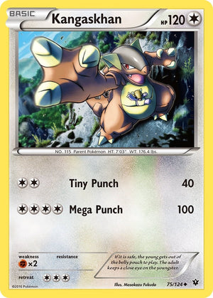 Uncommon Kangaskhan [75/124 Near Mint ]