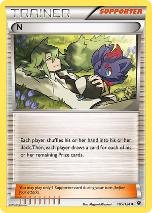 Uncommon N (Supporter) [105/124 Near Mint ]