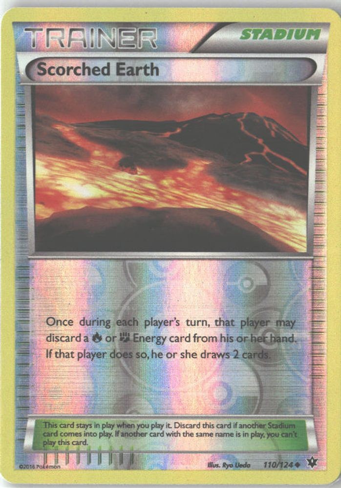 110/124 Scorched Earth Uncommon Reverse Holofoil