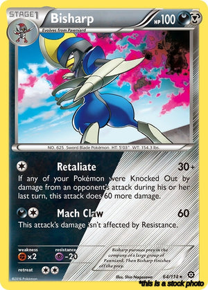 64/114 Bisharp Holo Rare Reverse Holofoil