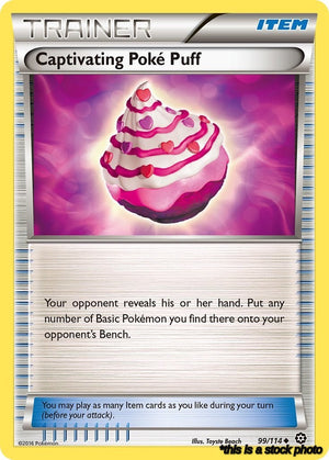 Reverse Holofoil Captivating Poke Puff [99/114 Lightly Played ]
