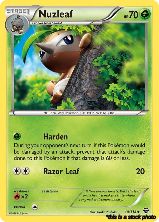 Reverse Holofoil Nuzleaf [10/114 Heavily Played ]