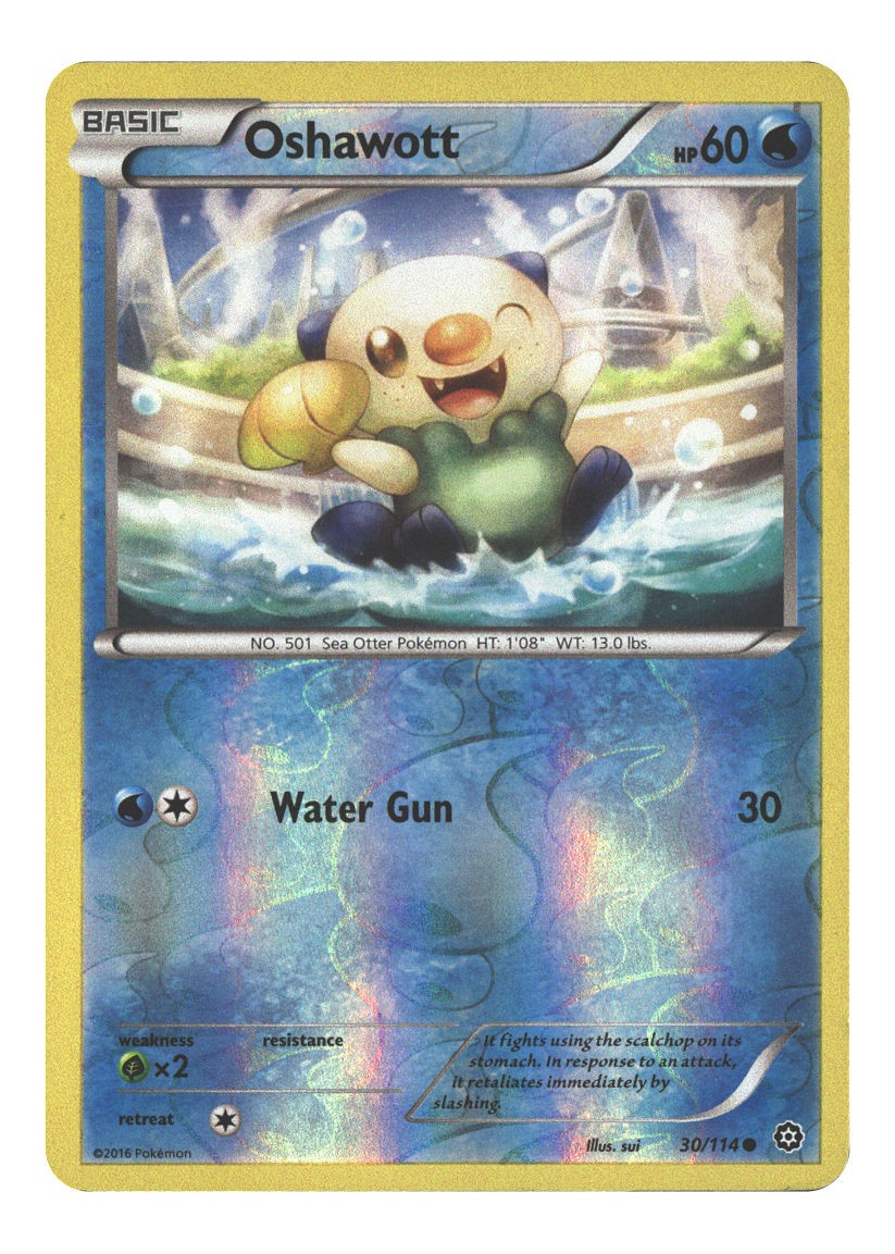 30/114 Oshawott Common Reverse Holofoil