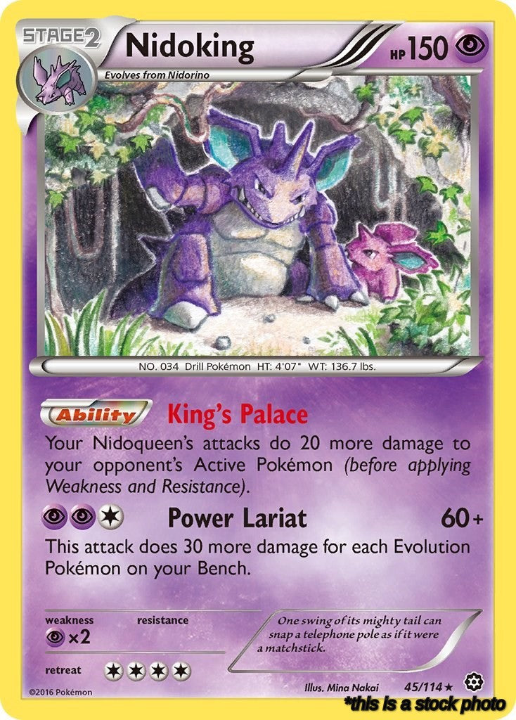 Reverse Holofoil Nidoking [45/114 Near Mint ]