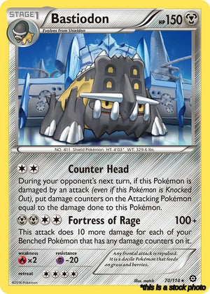 70/114 Bastiodon Rare Normal