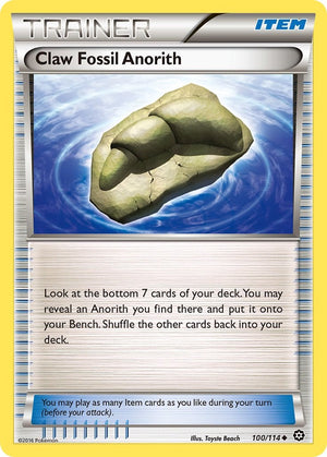 Uncommon Claw Fossil Anorith [100/114 Lightly Played ]