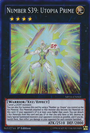1st Edition Number S39: Utopia Prime [MP16-EN043 Near Mint] Super Rare