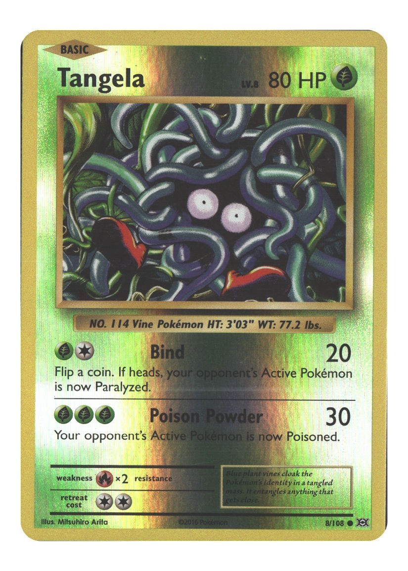 8/108 Tangela Common Reverse Holofoil Lightly Played