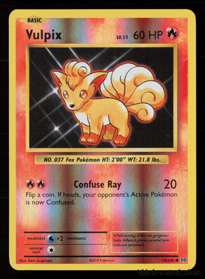 14/108 Vulpix Common Reverse Holofoil Lightly Played