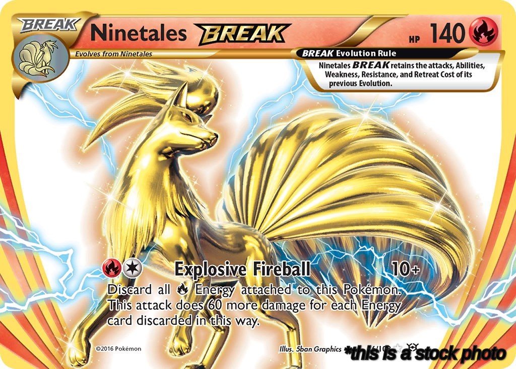 Holofoil Ninetales BREAK [16/108 Damaged ]