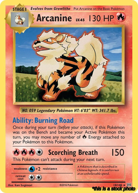 Rare Arcanine [18/108 Lightly Played ]