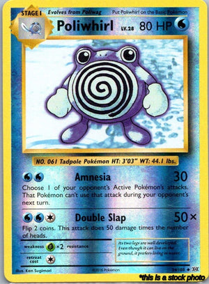 24/108 Poliwhirl Uncommon Reverse Holofoil Lightly Played