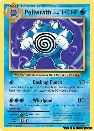 25/EVO Poliwrath Holo Rare Reverse Holofoil