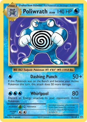 Holo Rare Poliwrath [25/108 Lightly Played ]