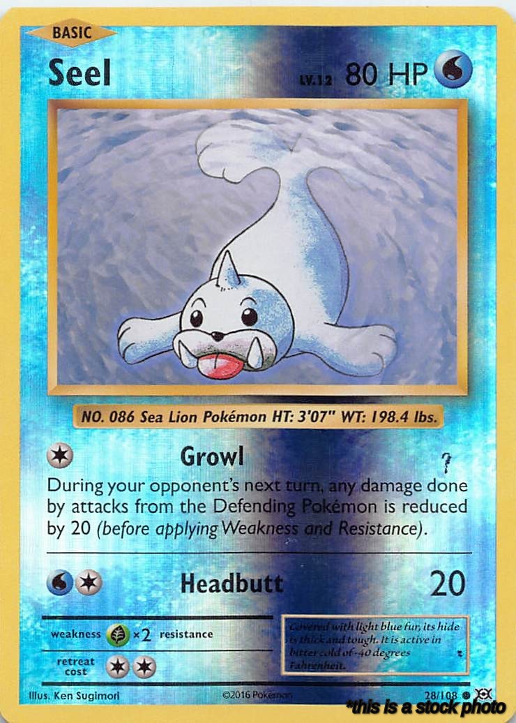 28/108 Seel Common Reverse Holofoil Lightly Played