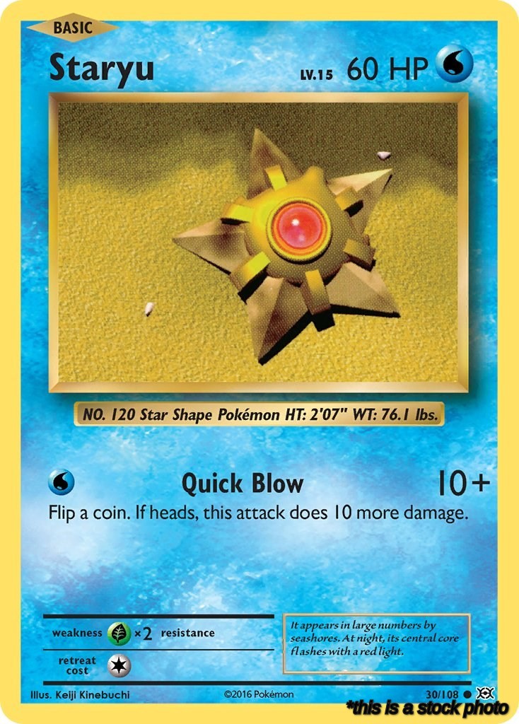 Reverse Holofoil Staryu [30/108 Near Mint ]