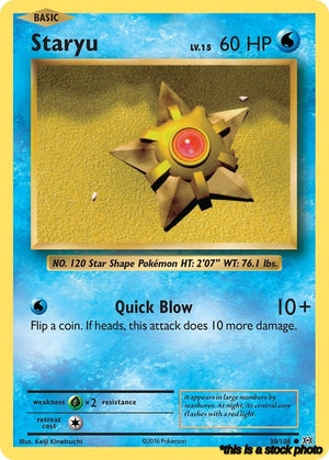 30/108 Staryu Common Reverse Holofoil